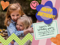 My Birthday Party Karten photo collage design